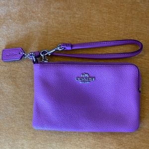 Purple Coach Wristlet